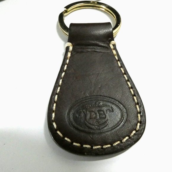 Dooney & Bourke Satchel Blue Denim DB Saddlebag Logo Handbag Leather Trim Purse - Picture 9 of 16